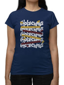 Officially Licensed Hola Churro Colorful Churro Art Fun Print  Women's T-shirt