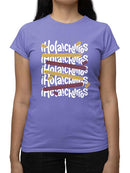 Officially Licensed Hola Churro Colorful Churro Art Fun Print  Women's T-shirt