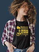 Officially Licensed Hola Churro Weekend Forecast Churro Fun Women's T-shirt