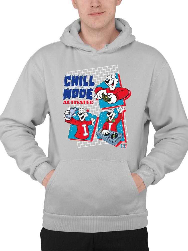 Officially Licensed ICEE Chill Mode Activated - Fun Polar-Bear Graphic Men's Hoodie