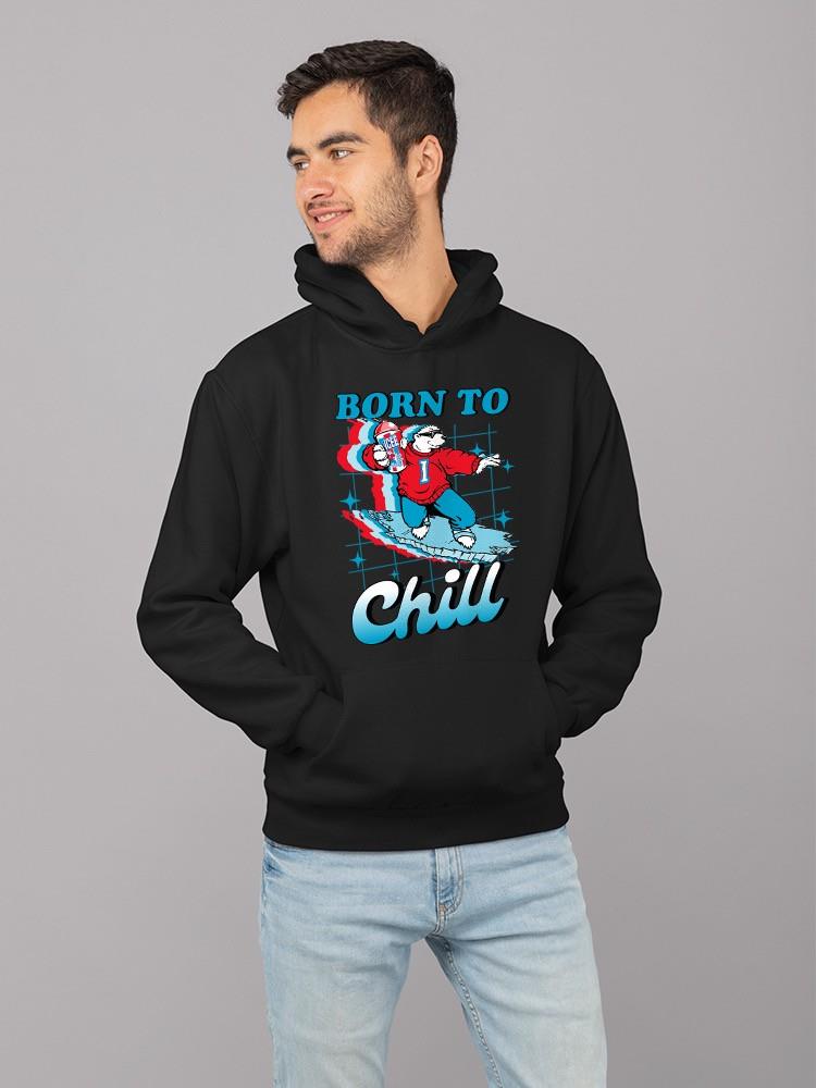 Officially Licensed ICEE Born To Chill - Surfing Polar-Bear Graphic Men's Hoodie