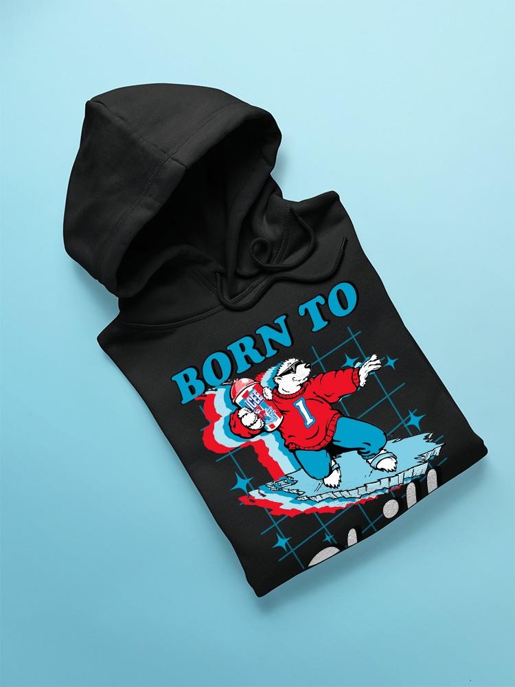 Officially Licensed ICEE Born To Chill - Surfing Polar-Bear Graphic Men's Hoodie