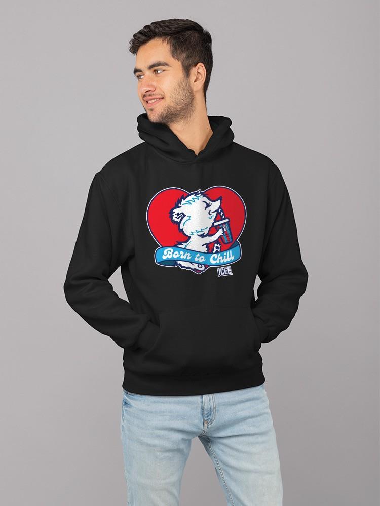 Officially Licensed ICEE Born To Chill Heart - Cozy Polar-Bear Graphic Men's Hoodie