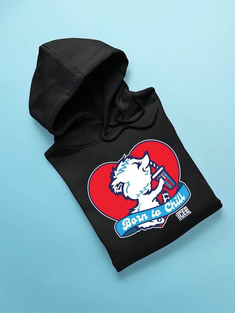 Officially Licensed ICEE Born To Chill Heart - Cozy Polar-Bear Graphic Men's Hoodie