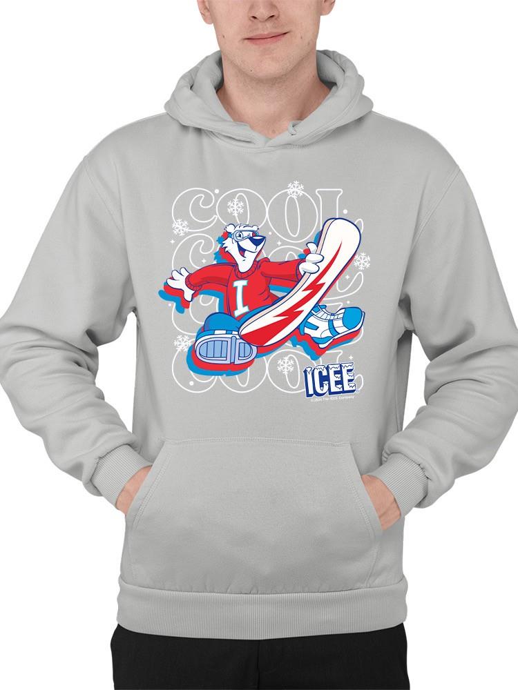 Officially Licensed ICEE Snowy Cool Vibes - Bear Snowboarding Graphic Men's Hoodie