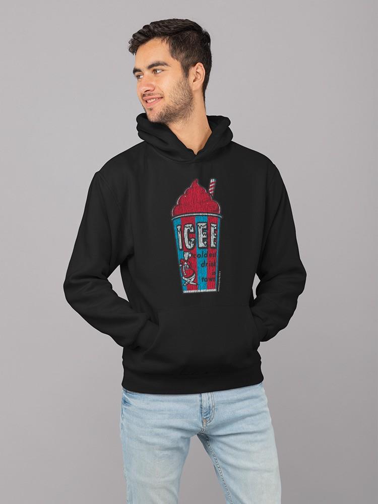 Officially Licensed ICEE Classic Cup Design - Retro 'Coldest Drink In Town' Men's Hoodie