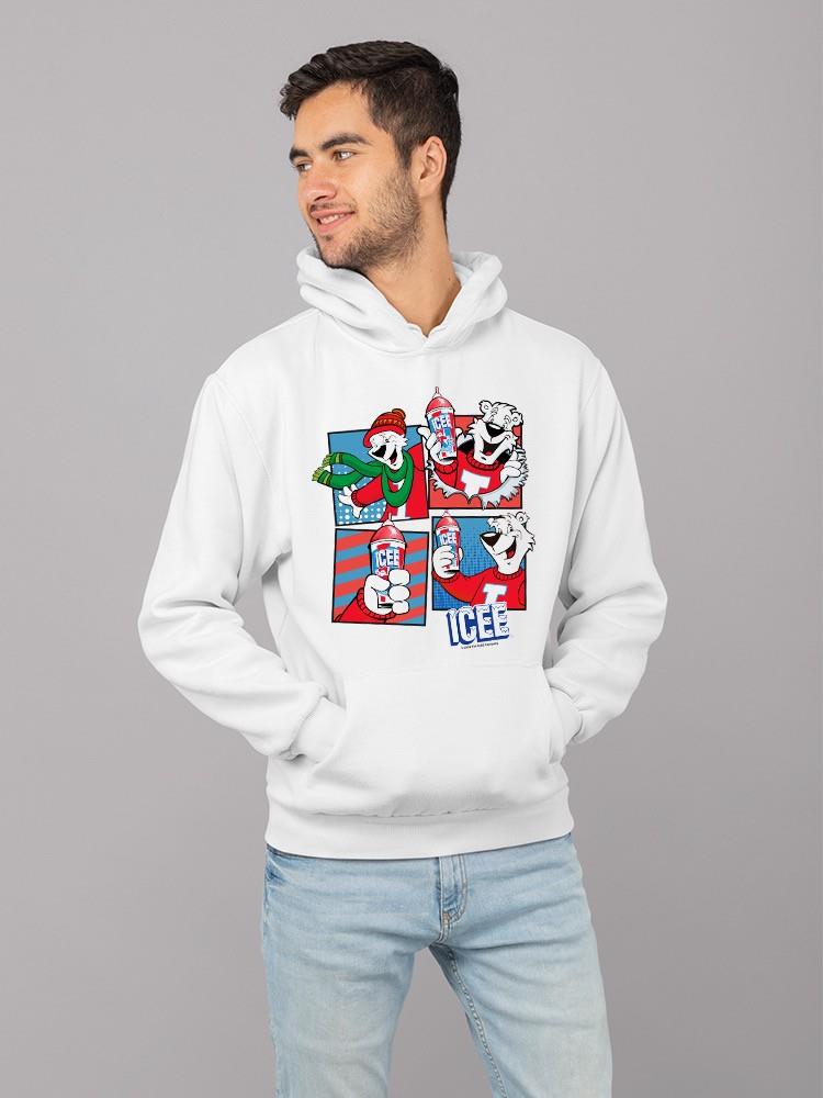Officially Licensed ICEE Winter Chill Fun - Bear Seasonal Collage Men's Hoodie