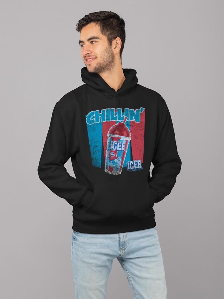 Officially Licensed ICEE Chillin' Trendy Drink - Retro Beverage Graphic  Men's Hoodie
