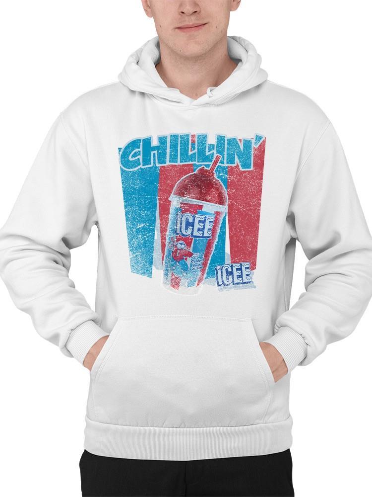 Officially Licensed ICEE Chillin' Trendy Drink - Retro Beverage Graphic  Men's Hoodie
