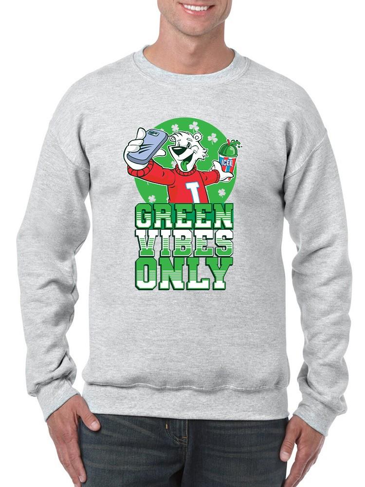 Officially Licensed ICEE Green Vibes Only - Festive St. Patrick's Fun Day Men's Sweatshirt