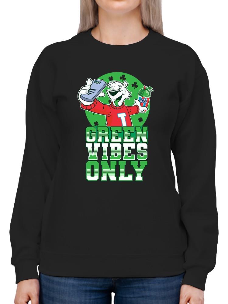 Officially Licensed ICEE Green Vibes Only - Festive St. Patrick's Fun Day Women's Sweatshirt