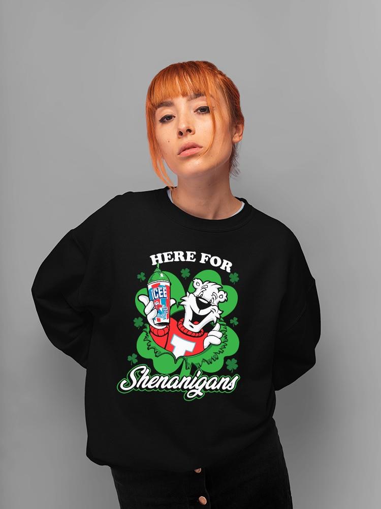 Officially Licensed ICEE Here For Shenanigans - St. Patrick's Day Women's Sweatshirt