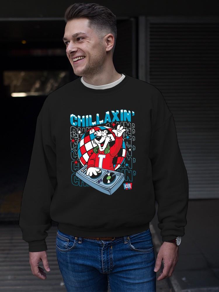 Officially Licensed ICEE Chill Dj Polar-Bear - Fun Vibes Graphic Men's Sweatshirt