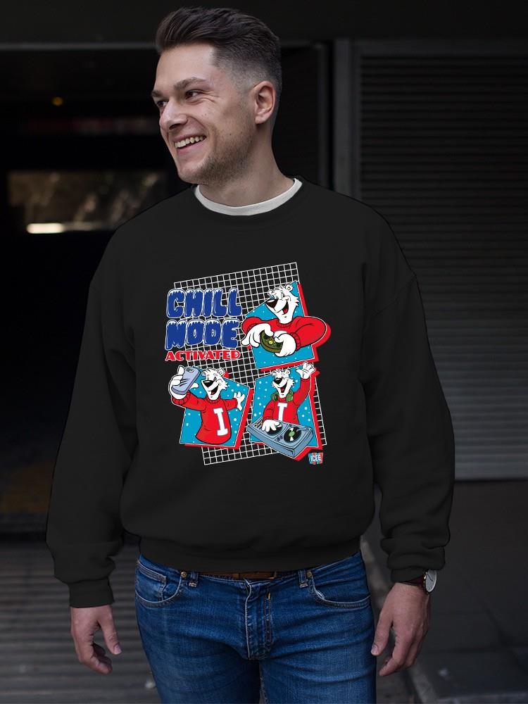 Officially Licensed ICEE Chill Mode Activated - Fun Polar-Bear Graphic Men's Sweatshirt
