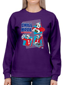 Officially Licensed ICEE Chill Mode Activated - Fun Polar-Bear Graphic Women's Sweatshirt