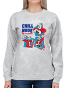 Officially Licensed ICEE Chill Mode Activated - Fun Polar-Bear Graphic Women's Sweatshirt