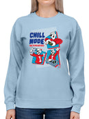 Officially Licensed ICEE Chill Mode Activated - Fun Polar-Bear Graphic Women's Sweatshirt