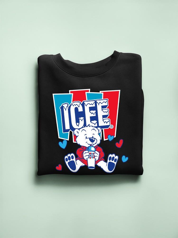 Officially Licensed ICEE Polar-Bear Love - Adorable Cool Heart Graphic Men's Sweatshirt