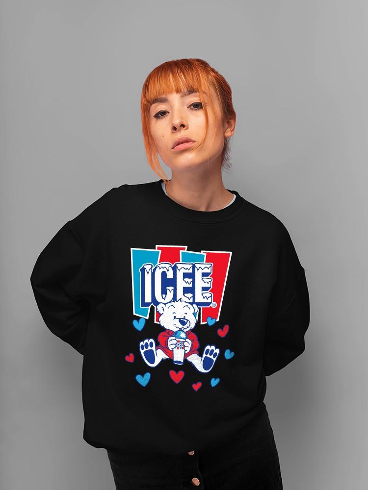Officially Licensed ICEE Polar-Bear Love - Adorable Cool Heart Graphic Women's Sweatshirt