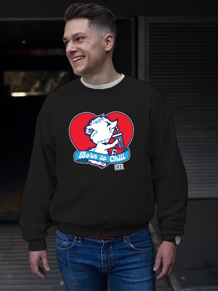 Officially Licensed ICEE Born To Chill Heart - Cozy Polar-Bear Graphic Men's Sweatshirt
