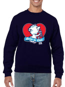 Officially Licensed ICEE Born To Chill Heart - Cozy Polar-Bear Graphic Men's Sweatshirt