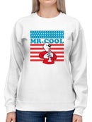 Officially Licensed ICEE Mr. Cool Patriotic Polar-Bear Chill Graphic Women's Sweatshirt