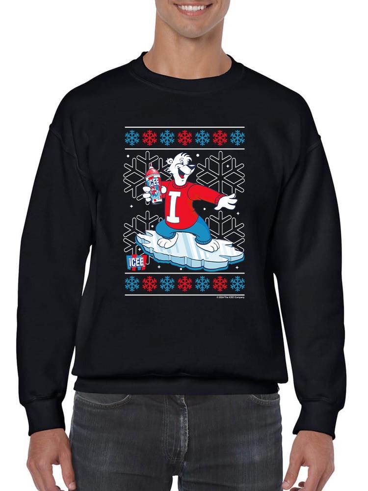 Officially Licensed ICEE Snowy Cool Vibes - Bear Snowboarding Graphic Men's Sweatshirt