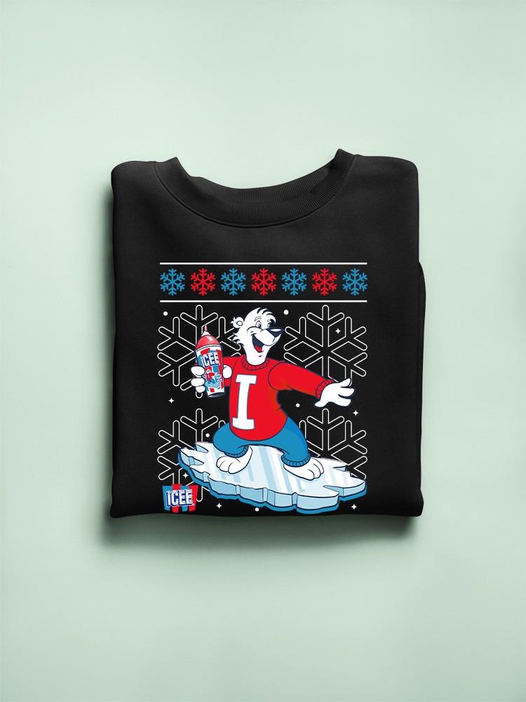 Officially Licensed ICEE Snowy Cool Vibes - Bear Snowboarding Graphic Men's Sweatshirt