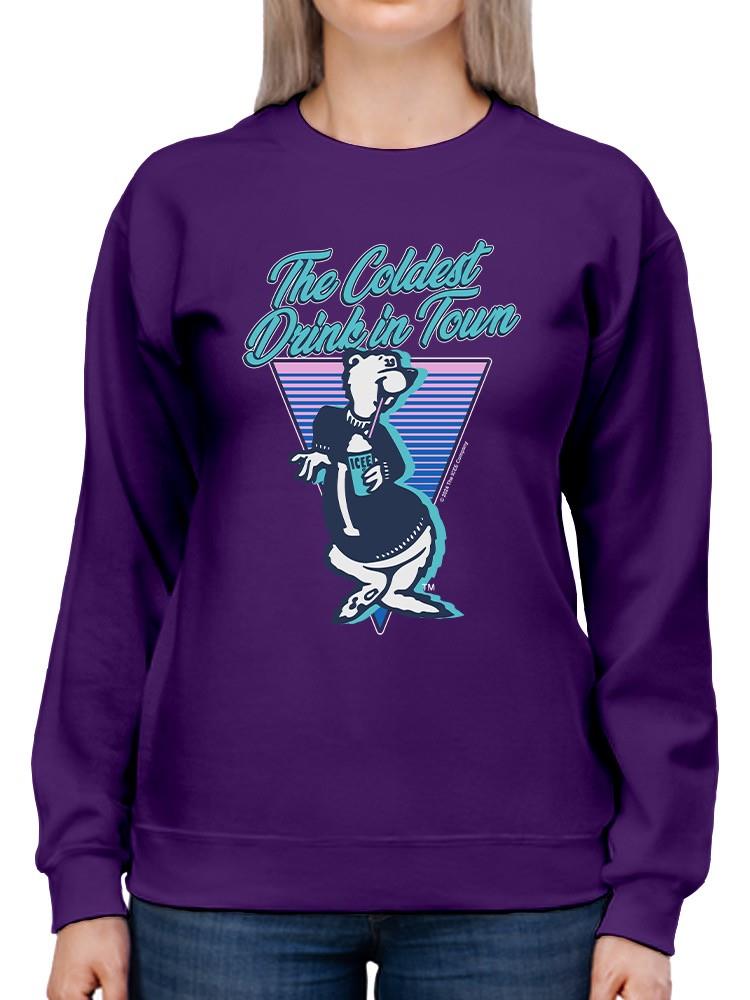 Officially Licensed ICEE Chill Vibes Triangle - Retro Cool Bear Graphic Women's Sweatshirt