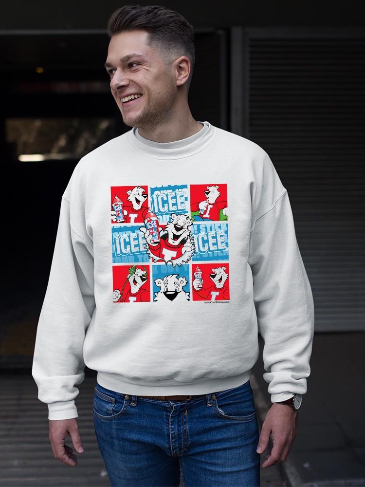Officially Licensed ICEE Chill Mosaic Vibes - Bear Collage Graphic Men's Sweatshirt