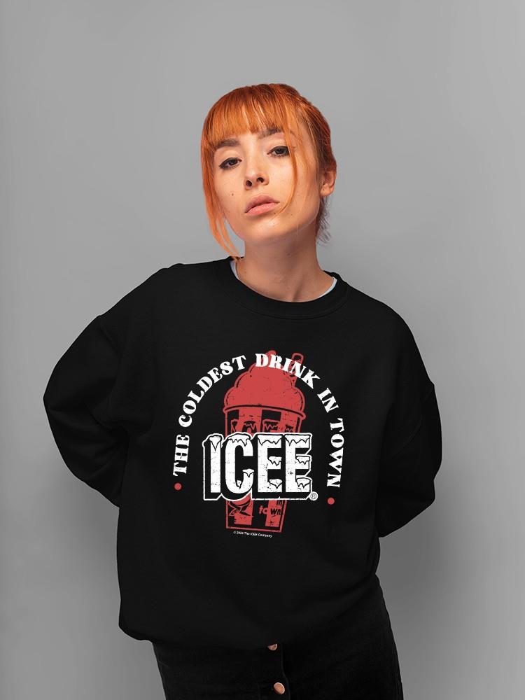 Officially Licensed ICEE Frosty Wave Delight - Coldest Drink Town Graphic Women's Sweatshirt
