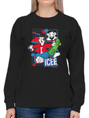 Officially Licensed ICEE Skate Frost Rider Style - Fun Graphic Bear Women's Sweatshirt