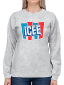 Officially Licensed ICEE Frosty Refresh Retro Graphic Women's Sweatshirt