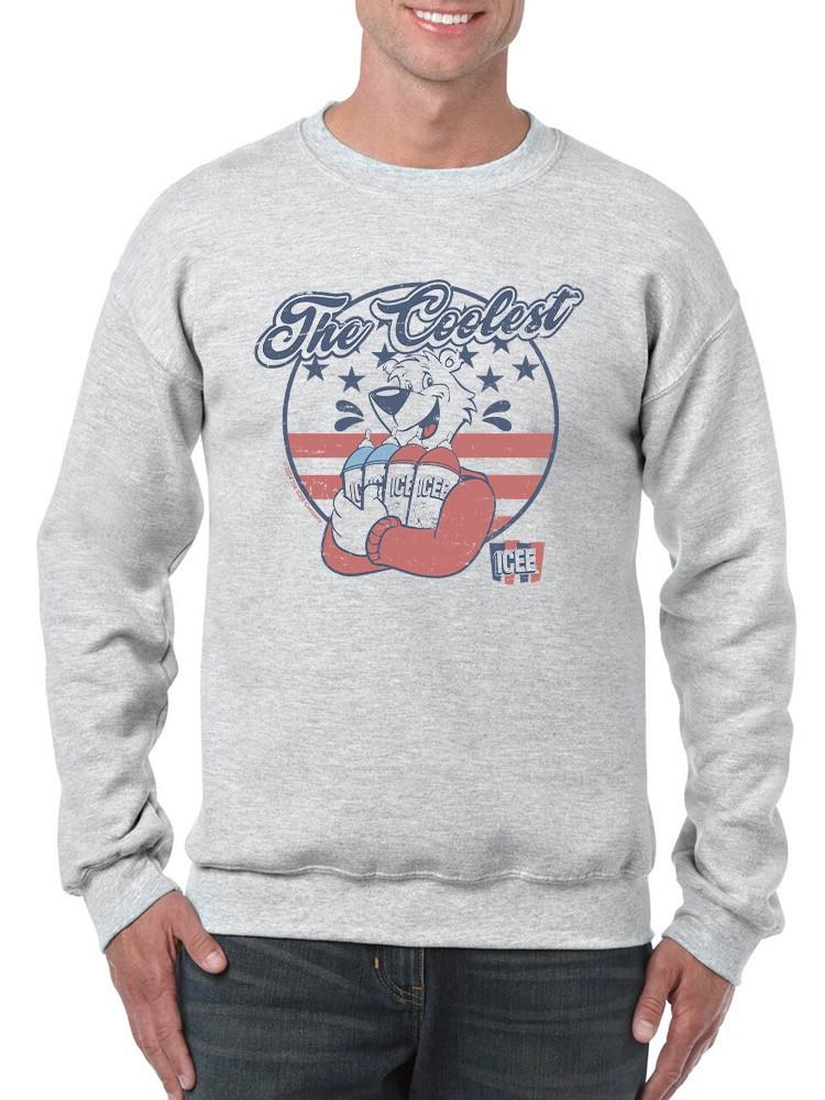 Officially Licensed ICEE Patriotic Retro Bear Slush Graphic Men's Sweatshirt