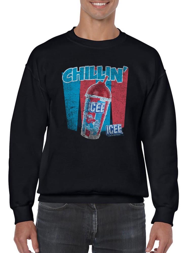 Officially Licensed ICEE Chillin' Trendy Drink - Retro Beverage Graphic Men's Sweatshirt