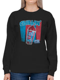 Officially Licensed ICEE Chillin' Trendy Drink - Retro Beverage Graphic Women's Sweatshirt