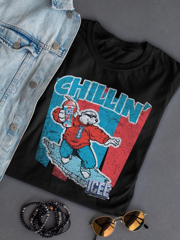 Officially Licensed ICEE Chillin' Polar Bear Retro Graphic Women's T-shirt