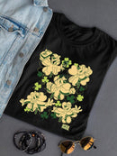Officially Licensed ICEE Fun, Festive, And Shamrock-Themed Bear Graphic Women's T-shirt