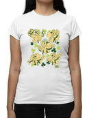 Officially Licensed ICEE Fun, Festive, And Shamrock-Themed Bear Graphic Women's T-shirt