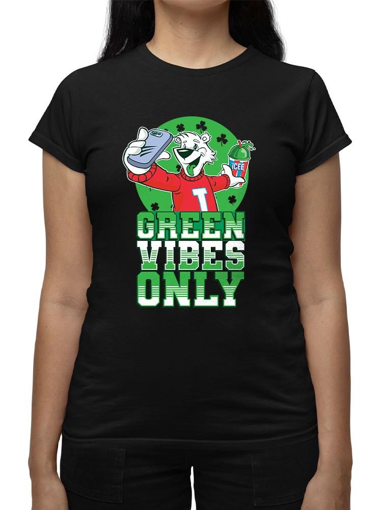 Officially Licensed ICEE Green Vibes Only - Festive St. Patrick's Fun Day Graphic Women's T-shirt