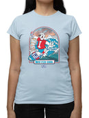 Officially Licensed ICEE Surfing Wave Vibes - Cool Graphic Women's T-shirt