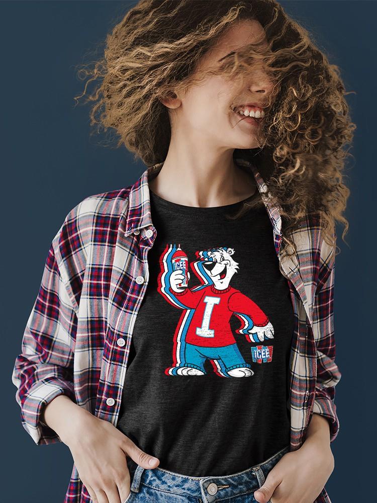 Officially Licensed ICEE Chill Polar-Bear Graphic - Fun Retro Style Graphic Women's T-shirt