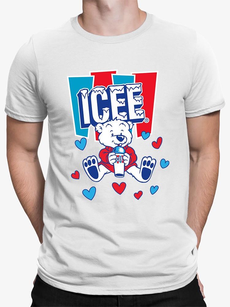 Officially Licensed ICEE Polar-Bear Love - Adorable Cool Heart Graphic Men's T-shirt