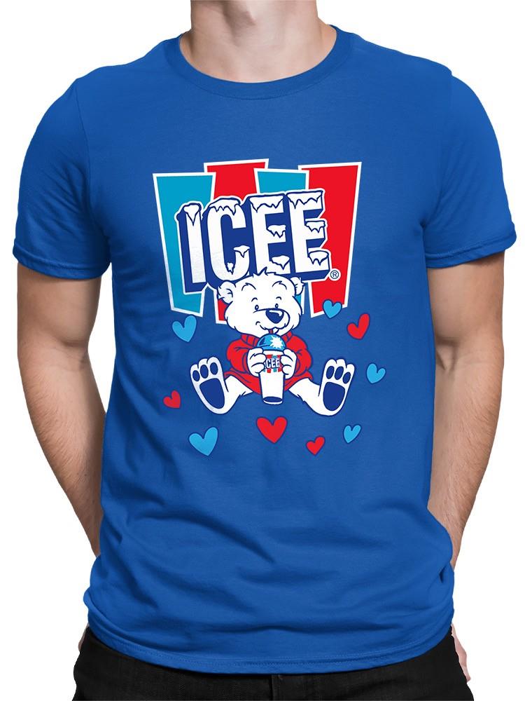 Officially Licensed ICEE Polar-Bear Love - Adorable Cool Heart Graphic Men's T-shirt