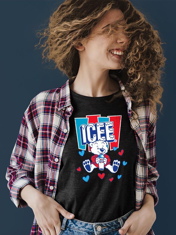 Officially Licensed ICEE Polar-Bear Love - Adorable Cool Heart Graphic Women's T-shirt
