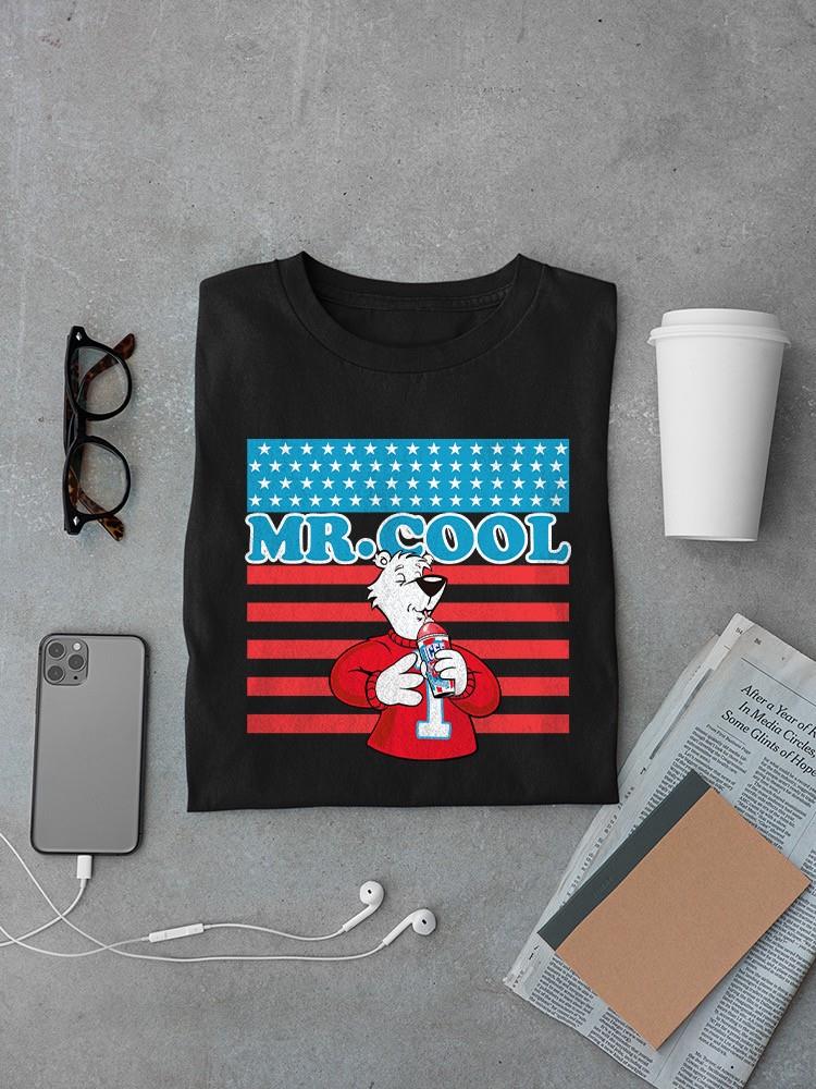 Officially Licensed ICEE Mr. Cool Patriotic Polar-Bear Chill Graphic Men's T-shirt