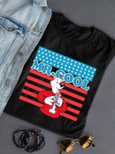 Officially Licensed ICEE Mr. Cool Patriotic Polar-Bear Chill Graphic Women's T-shirt