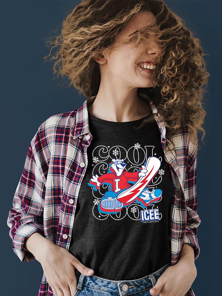 Officially Licensed ICEE Snowy Cool Vibes - Bear Snowboarding Graphic Women's T-shirt