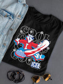 Officially Licensed ICEE Snowy Cool Vibes - Bear Snowboarding Graphic Women's T-shirt