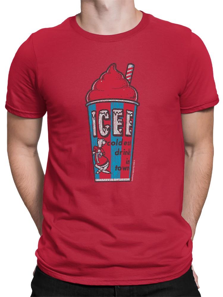 Officially Licensed ICEE Classic Cup - Retro 'Coldest Drink In Town' Graphic Men's T-shirt